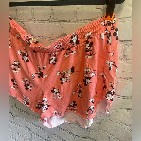5/$20 Disney‎ Women’s 2 piece Mickey Mouse Pajama Set XL 16/18 Coral - Picture 11 of 11